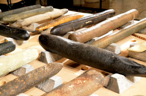 Le lithophone assemblée à l'occasion du concert