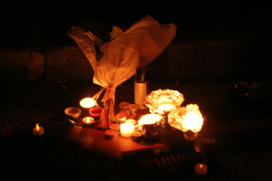 Manifestation de soutien aux victimes de les attentats terroristes.