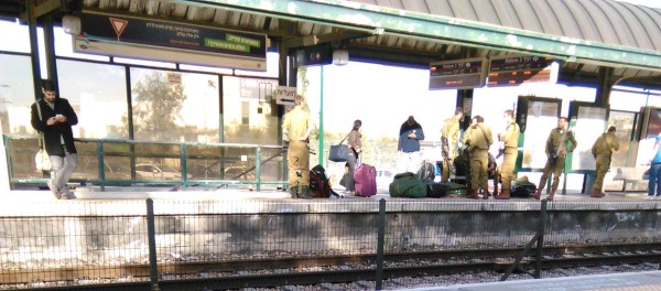 Soldaten Bahnhof Israel