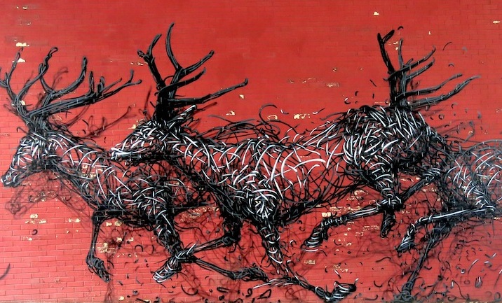 DALeast, carrera de ciervos, Nueva York, 2010