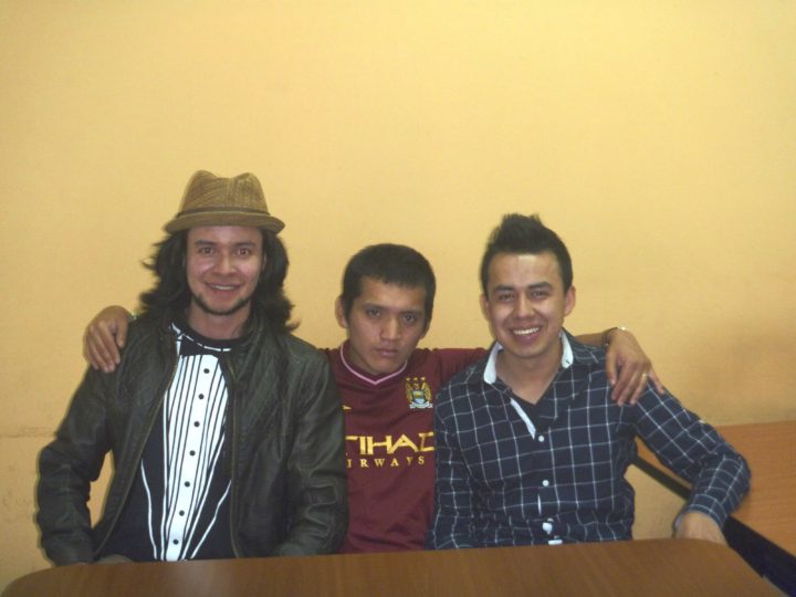 Alejandro (actor), Maarceli Cruz (centro) y Jorge Vega (derecha) director de la película.