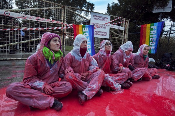 Belgian activists attempt to stop NATO nuclear exercises