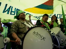 celebraciones de la victoria de Correa en Quito