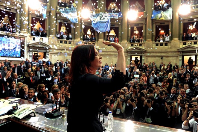 Cristina Fernandez ante el Congreso