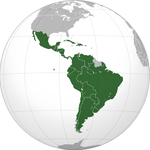 Mapa projecional da América Latina