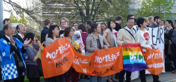 Civil Society Demo at Japan's UN Mission in Geneva, 24.4.2013