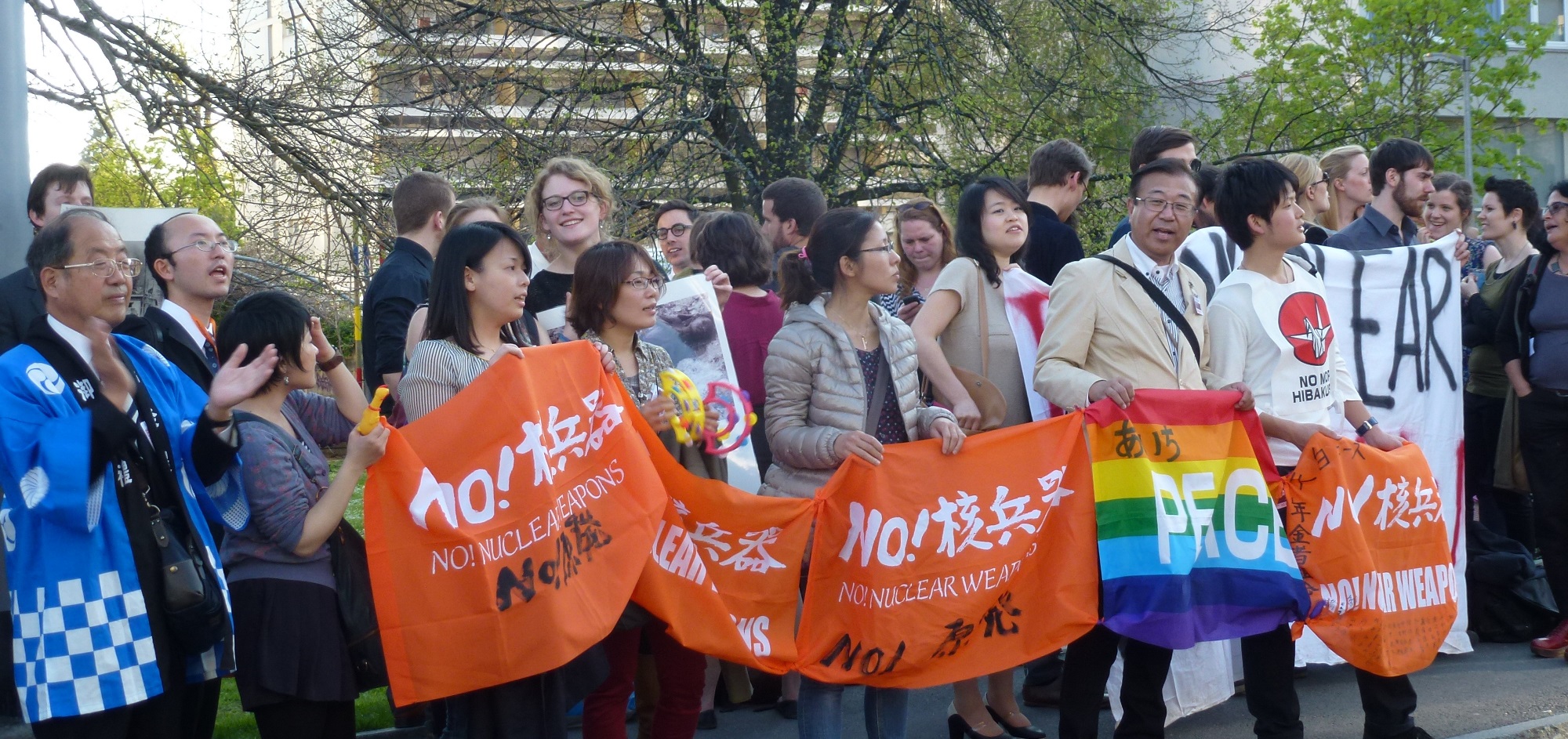Civil Society Demo at Japan's UN Mission in Geneva, 24.4.2013