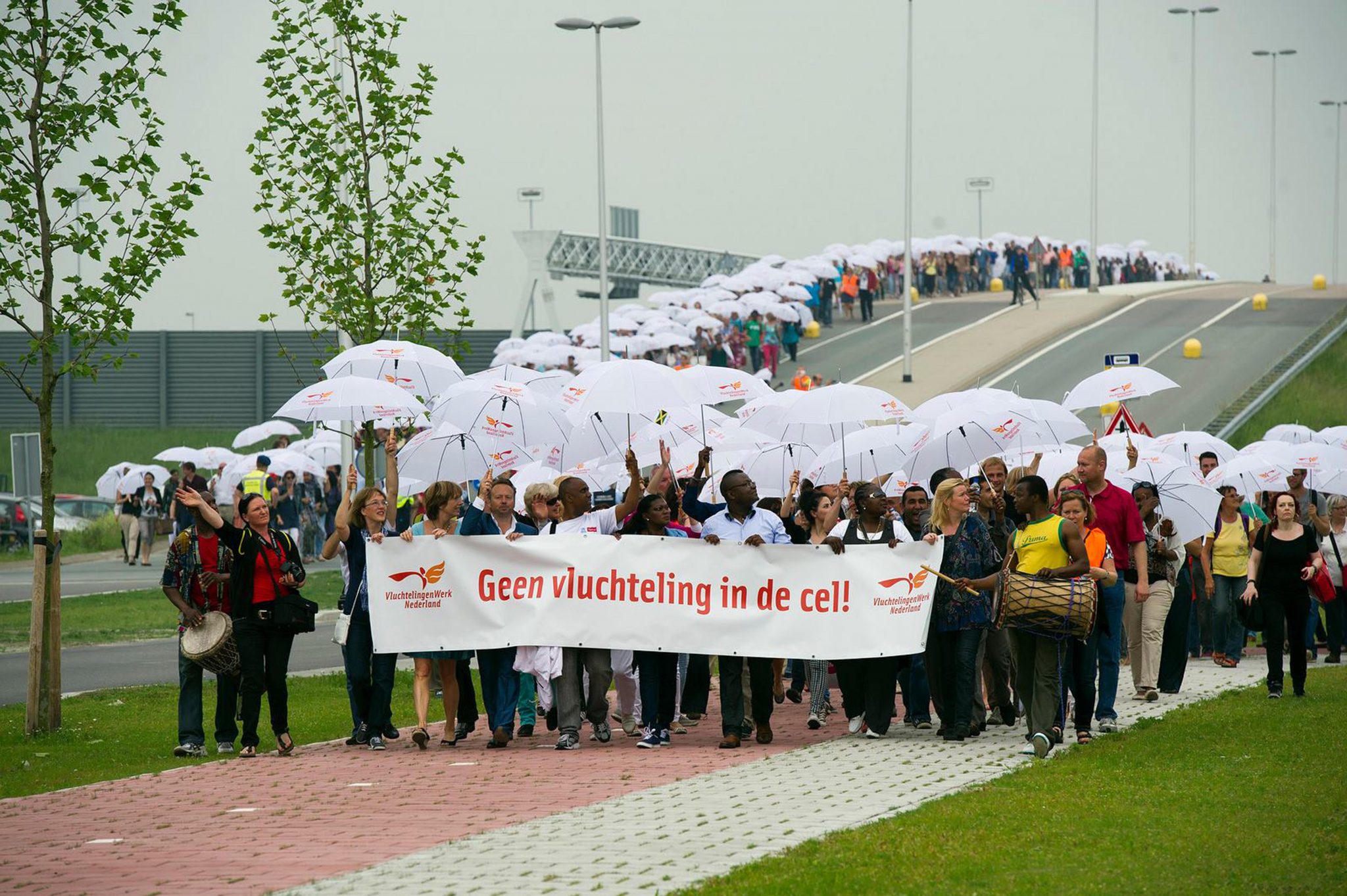 Umbrella March protest against detention of asylum seekers