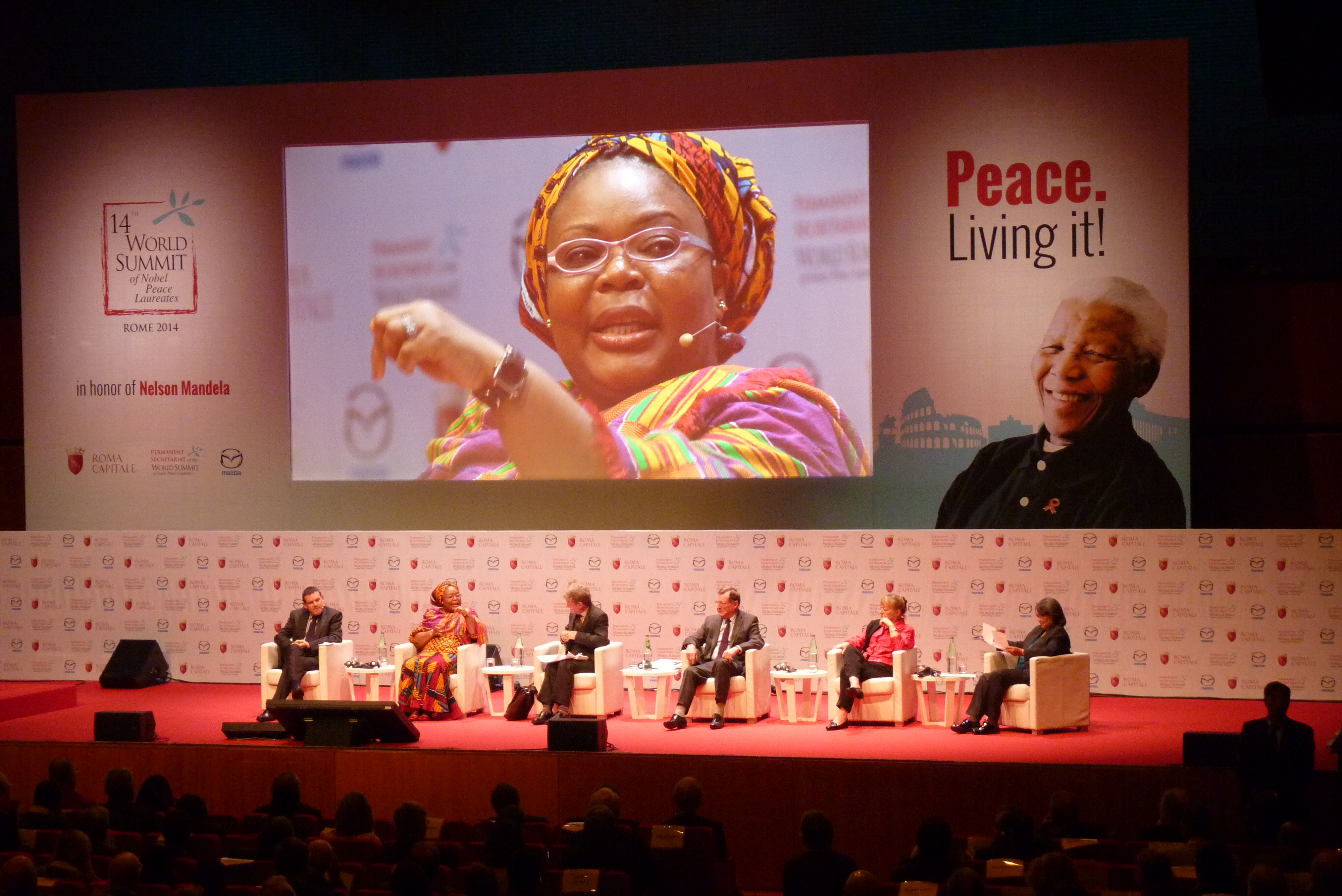 Leymah Gbowee Summit Nobel Peace Laureates Rome