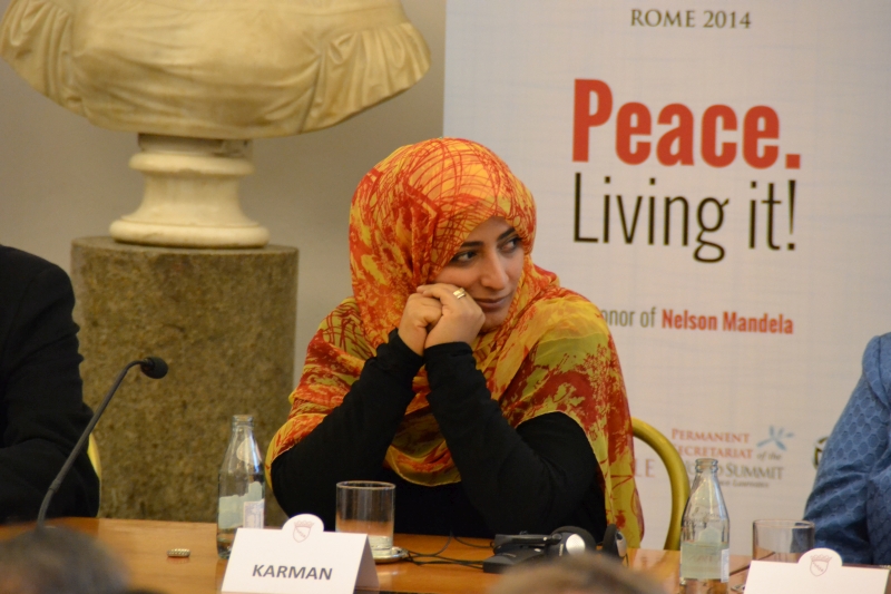 intervista a tawakkol karman summit nobel per la pace roma