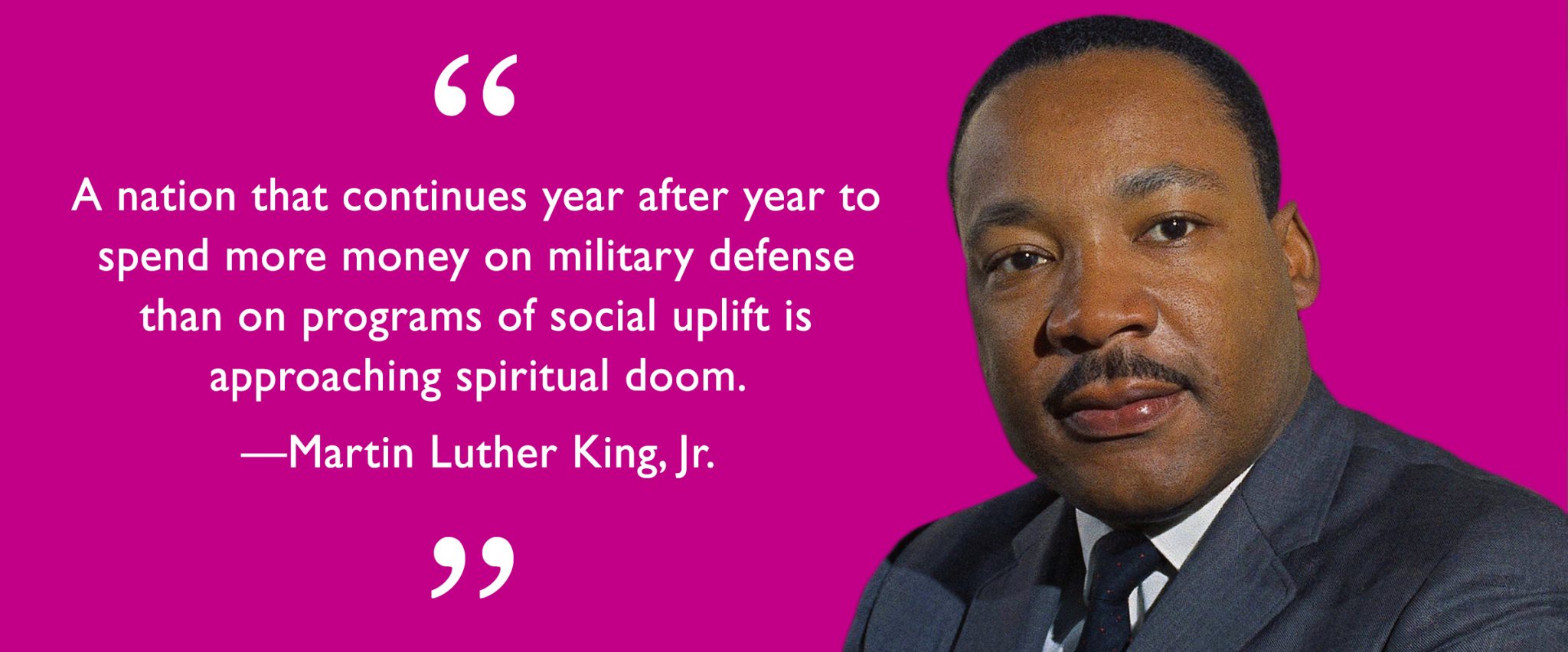 50 years after Martin Luther King: #No54BillionforWar