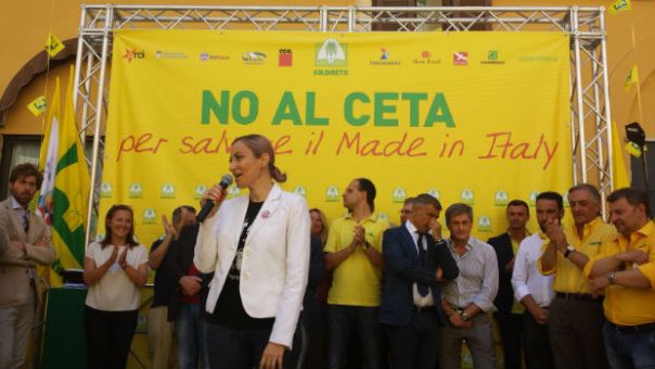 CETA, no alla ratifica: protesta a Montecitorio con associazioni, sindacati e Regioni