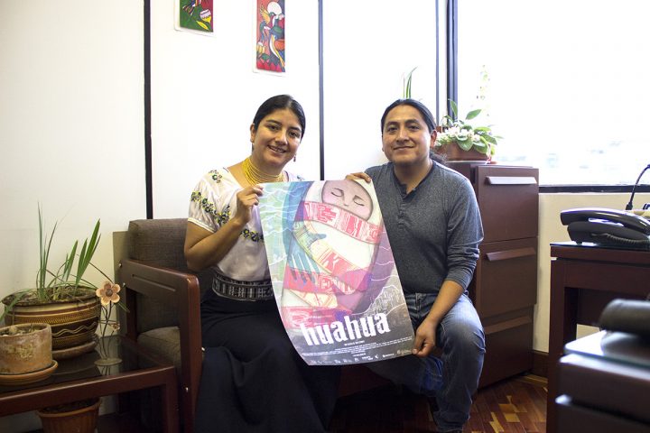 Citlalli Andrango Cadena y Joshi Espinosa Anguaya, productora y director de “Huahua”: docuficción sobre la identidad kichwa en un mundo globalizado.
