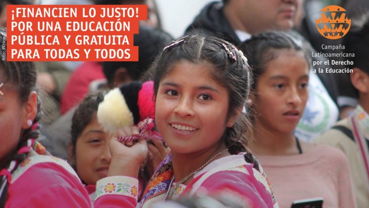 Financien lo justo: Por una educación pública y gratuita para todas y todos.