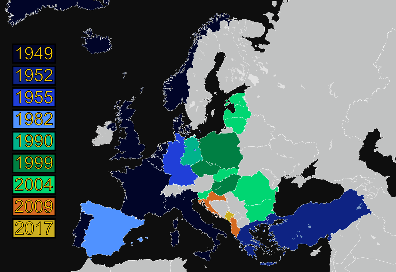 Нато расширить. Расширение НАТО на Восток 1990-2000. Карта НАТО 2000 год. Расширение НАТО С 1991 года карта. НАТО 1990.