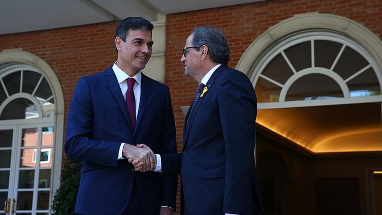 Pedro Sánchez y Quim Torra