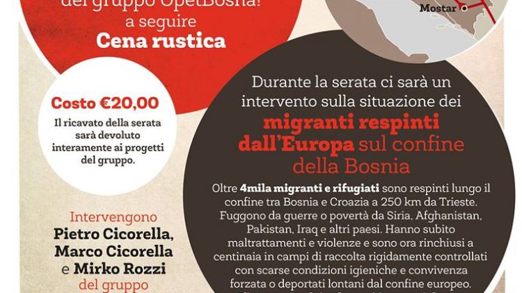 Cena di sostegno e presentazione del progetto Opet Bosna