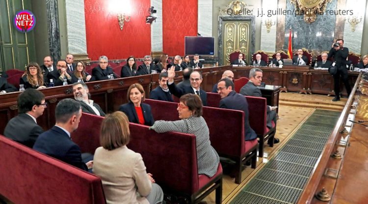 Schauprozess gegen katalanische Unabhängigkeitsbewegung