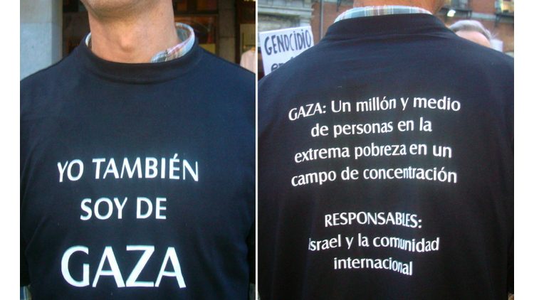 Gaza, maglietta solidale