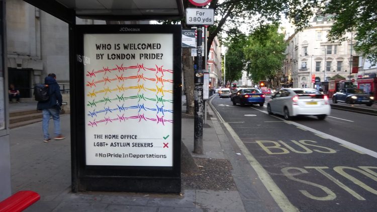 Lesbians and Gays Support the Migrants protest London Pride 2019