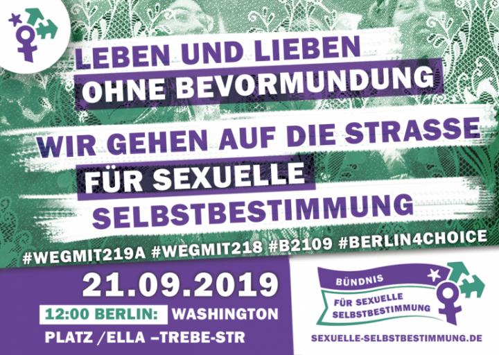 Sexuelle Selbstbestimmung ist ein Menschenrecht! Breites zivilgesellschaftliches Bündnis mobilisiert für Liebe und Leben ohne Bevormundung