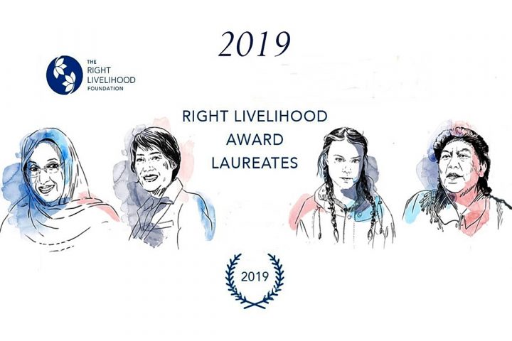 2019 Verleihung des Right Livelihood Award in Stockholm am 4. Dezember