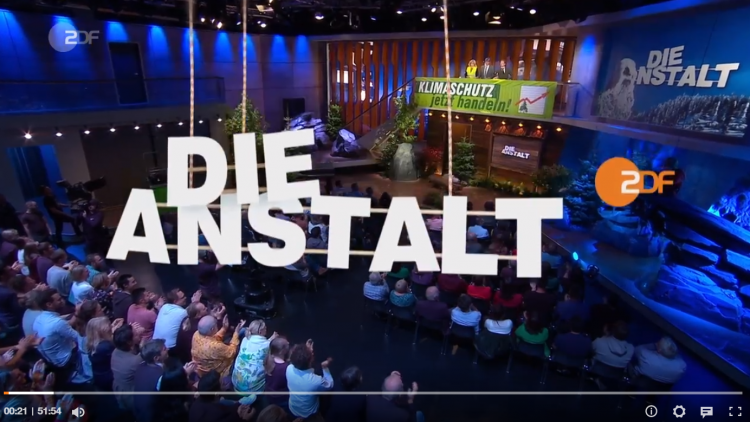 Das gezielte und klimaschädliche Ausbremsen der Erneuerbaren Energien in Deutschland durch Regierung und Industrielobby wird glasklar und messerscharf in der ZDF-Satiresedung "Die Anstalt" thematisiert. Leider scheinen die Kabarettisten damit die Einzigen in der deutschen Medienlandschaft zu sein. Ein Armutszeugnis für Politik und Mainstream-Medien.