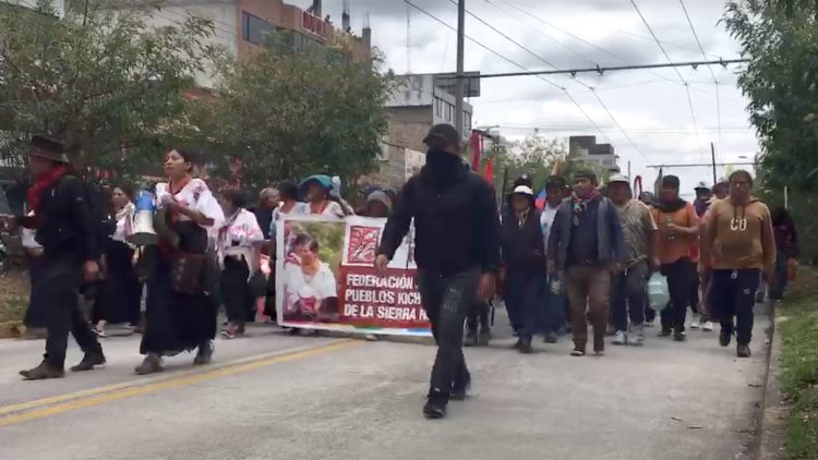 Marcha Indígena ingresando a Quito