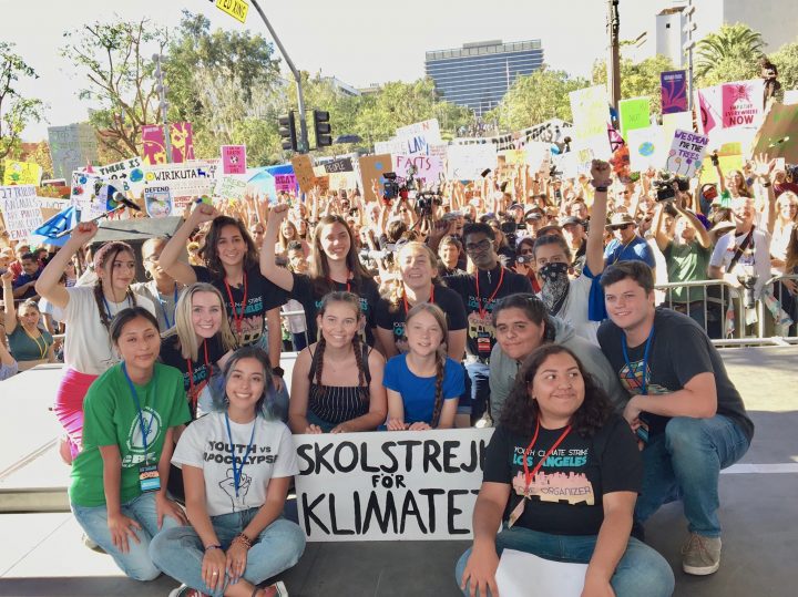 Beim Klimastreik in Los Angeles sendete Greta Thunberg ihre Unterstützung an das chilenische Volk