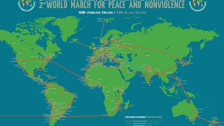 ‘Le début de la fin des armes nucléaires’ a été présenté à Paris lors du passage de la 2ème Marche mondiale pour la paix et la nonviolence