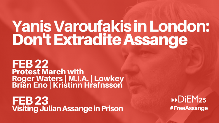 DiEM25 demande : Pas d’extradition de Julian Assange vers les États-Unis
