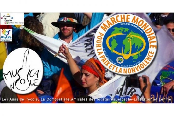 La Marche mondiale arrive à Montreuil, France