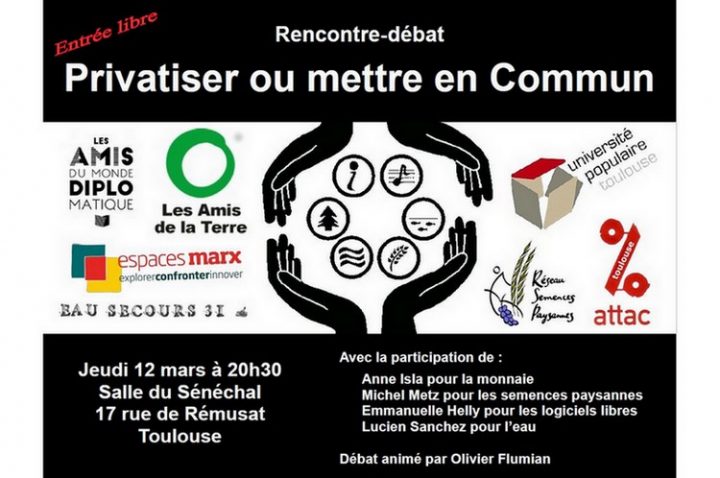 Rencontre-débat : Privatiser ou mettre en Commun