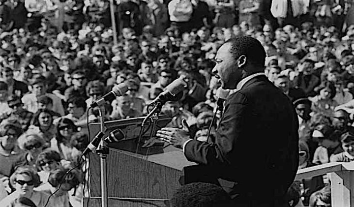 Dr Martin Luther King, Jr., speaking against the Vietnam War, St. Paul Campus, the University of Minnesota in St. Paul, April 27, 1967.