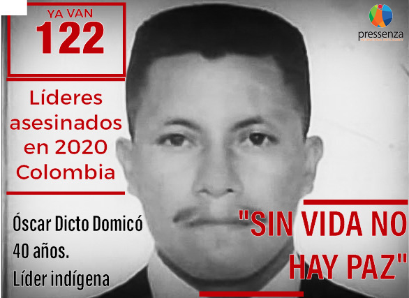Óscar Dicto Domicó Domicó, líder Indígena asesinado en Colombia