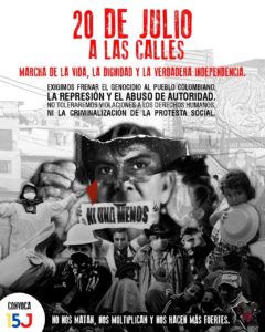 Movilización 20 de julio en Colombia