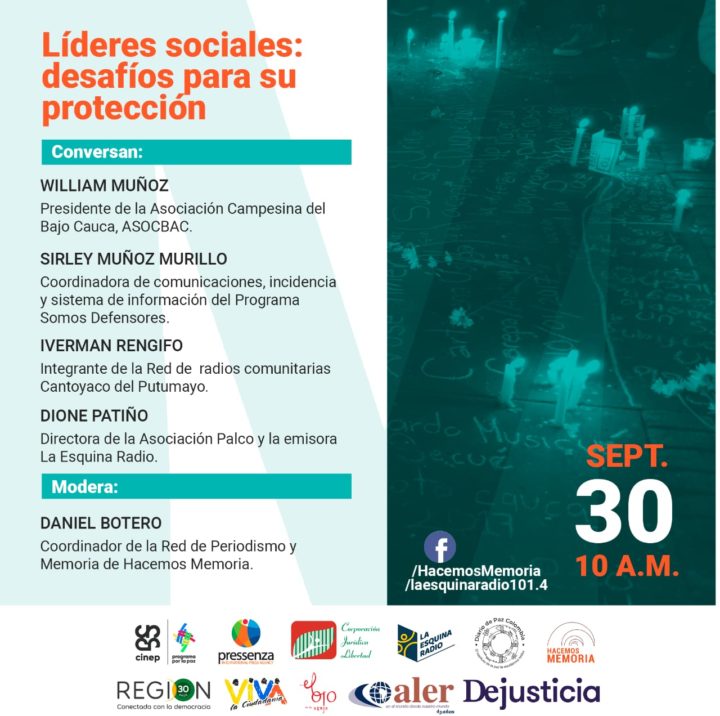 Líderes sociales: desafíos para su protección