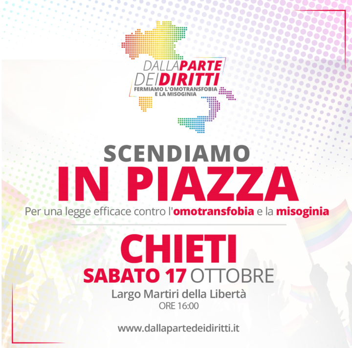 #dallapartedeidiritti, locandina manifestazione Chieti