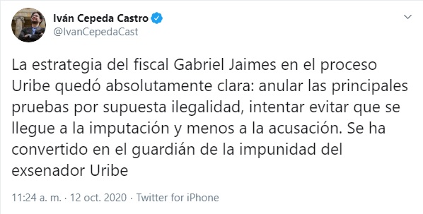 Trinos de Iván Cepeda