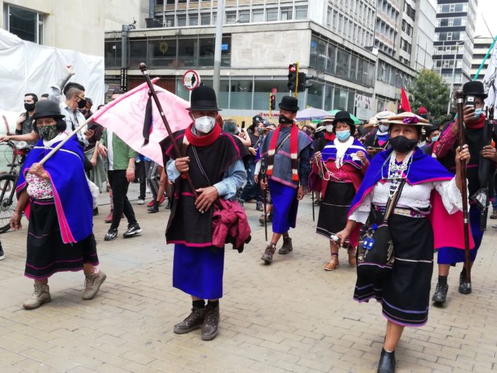 Minga marcha en Bogotá
