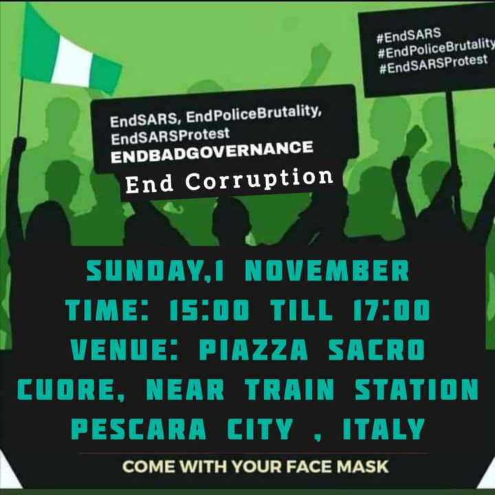 locandina della manifestazione Pescara comunità nigeriana in Abruzzo