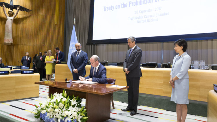 Signing ceremony for the Treaty on the Prohibition of Nuclear Weapons, 2017, UN New York