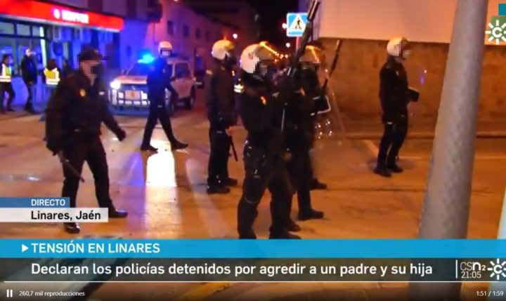 Actuación policial en Linares
