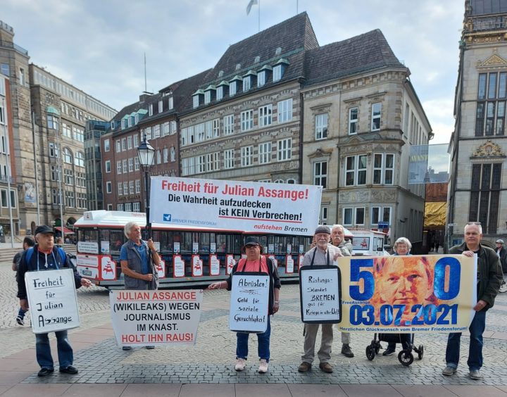 Solidarischer Glückwunsch aus Bremen zum 50. Geburtstag von Julian Assange