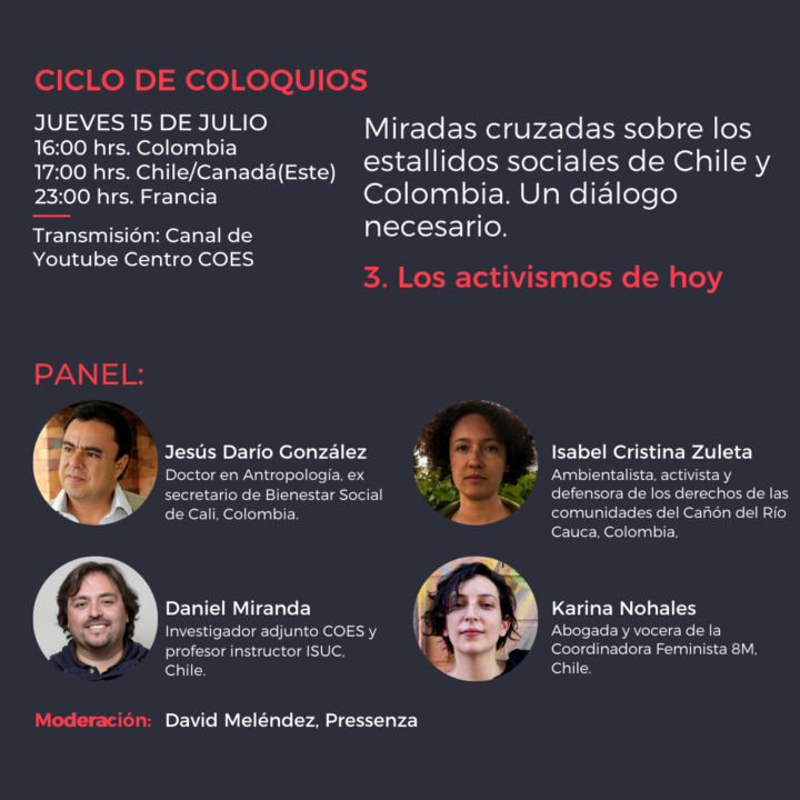 panel: Miradas cruzadas sobre los estallidos sociales en Chile y Colombia