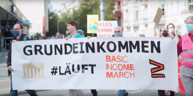 Marsch für das Bedingungslose Grundeinkommen (BGE) in Berlin
