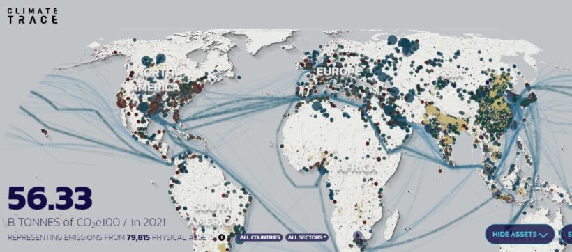Climate Trace: CO2-Emissionen fast in Echtzeit an rund 80'000 Orten auf der Erde
