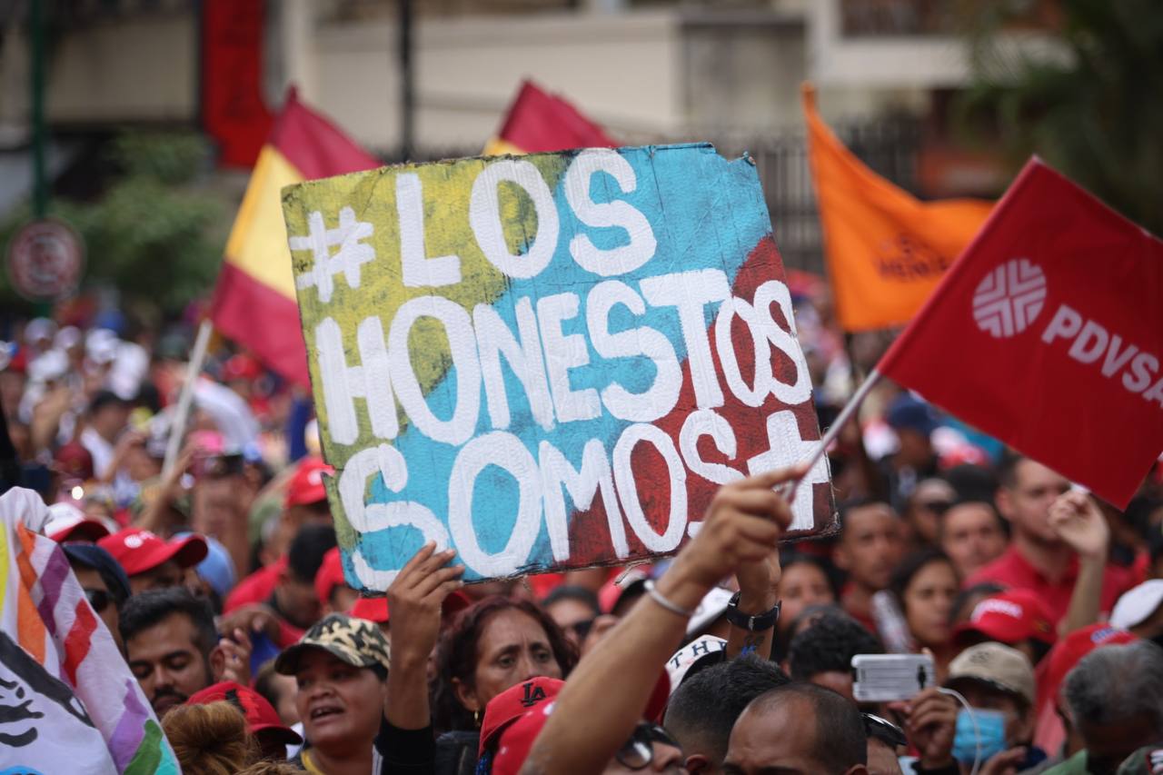 Venezuela marcha en apoyo a la política anticorrupción del gobierno bolivariano