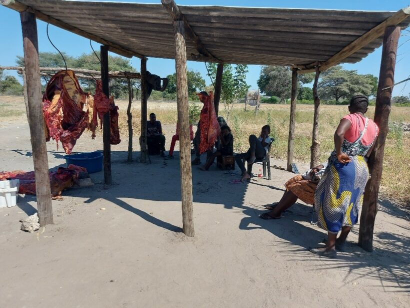 The community relies on the traditional butchery for their daily fresh meat/beef supply. Most families purchase meat on a daily basis because they have no means of refrigeration.