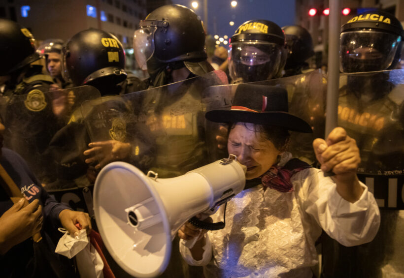 Manifestantes en Lima exigen la salida de Dina Boluarte